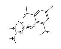 [Zn(1,1,3,3-tetramethylguanidine)(Et)(OC6H2(CMe3)2-2,6-Me-4)] Structure