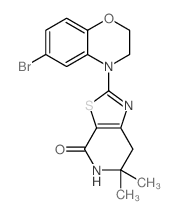 2-(6-BROMO-2H-BENZO[B][1,4]OXAZIN-4(3H)-YL)-6,6-DIMETHYL-6,7-DIHYDROTHIAZOLO[5,4-C]PYRIDIN-4(5H)-ONE图片