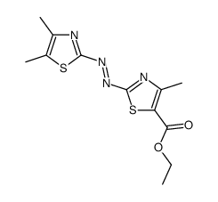 2-(4,5-dimethyl-thiazol-2-ylazo)-4-methyl-thiazole-5-carboxylic acid ethyl ester结构式