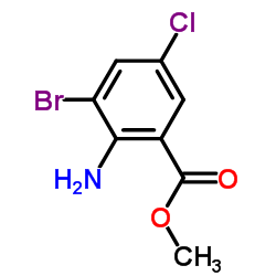 2-氨基-3-溴-5-氯苯甲酸甲酯结构式