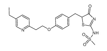 N-(5-{4-[2-(5-ethyl-pyridin-2-yl)-ethoxy]-benzyl}-4-oxo-4,5-dihydrothiazol-2-yl)-methanesulfonamide Structure