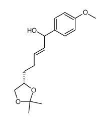 (E)-5-((S)-2,2-Dimethyl-[1,3]dioxolan-4-yl)-1-(4-methoxy-phenyl)-pent-2-en-1-ol Structure