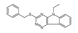 3-benzylsulfanyl-5-ethyl-[1,2,4]triazino[5,6-b]indole结构式