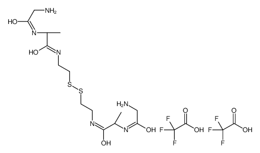 (2S)-2-[(2-aminoacetyl)amino]-N-[2-[2-[[(2S)-2-[(2-aminoacetyl)amino]propanoyl]amino]ethyldisulfanyl]ethyl]propanamide,2,2,2-trifluoroacetic acid Structure