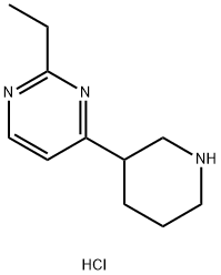 2-Ethyl-4-(piperidin-3-yl)pyrimidine dihydrochloride Structure