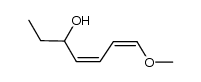 (1Z,3Z)-1-methoxy-5-hydroxy-5-ethyl-1,3-pentadiene结构式