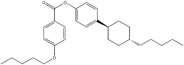 4-(Pentyloxy)benzoic acid 4-(trans-4-pentylcyclohexyl)phenyl ester Structure