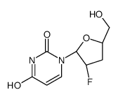 1-(2-Fluoro-2,3-dideoxy-β-D-threo-pentofuranosyl)-2,4(1H,3H)-pyrimidinedione Structure