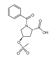 CIS-1-BENZOYL-4-MESYLOXY-L-PROLINE Structure