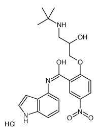 2-[3-(tert-butylamino)-2-hydroxypropoxy]-N-(1H-indol-4-yl)-5-nitrobenzamide,hydrochloride结构式