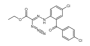 ethyl 2-azido-2-(2-(4-chloro-2-(4-chlorobenzoyl)phenyl)hydrazono)acetate结构式