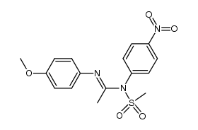 N1-Mesyl-N1-(p-nitrophenyl)-N2-(p-methoxyphenyl)acetamidine结构式