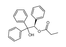 (R)-2-hydroxy-1,2,2-triphenylethyl propionate结构式