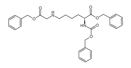 (2S)-benzyl 6-{[(benzyloxy)-2-oxoethyl]amino}-2-{[(benzyloxy)carbonyl]amino}hexanoate Structure