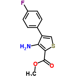 METHYL 3-AMINO-4-(4-FLUOROPHENYL)THIOPHENE-2-CARBOXYLATE结构式