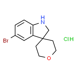 5-bromo-1,2-dihydrospiro[indole-3,4'-oxane] hydrochloride structure