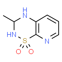 2H-Pyrido[3,2-e]-1,2,4-thiadiazine,3,4-dihydro-3-methyl-,1,1-dioxide(9CI)结构式