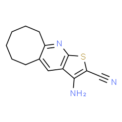 3-AMINO-5,6,7,8,9,10-HEXAHYDROCYCLOOCTA[B]THIENO[3,2-E]PYRIDIN-2-YL CYANIDE Structure