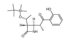 (3S,4R)-3-[(R)-1-(t-butyldimethylsiloxy)ethyl]-4-[(R)-1-(2-hydroxybenzoyl)ethyl]-2-azetidinone结构式