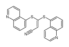 3,3-bis(quinolin-5-ylsulfanyl)prop-2-enenitrile结构式