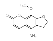 4-Amino-9-methoxy-2,3-dihydro-7H-furo(3,2-g)chromen-7-one结构式