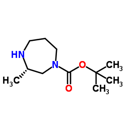 Hexahydro-2(S)-methyl-4-(t-butoxycarboxyl)-1,4-diazepine Structure