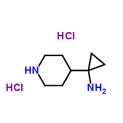 1-(4-Piperidinyl)cyclopropanamine dihydrochloride Structure