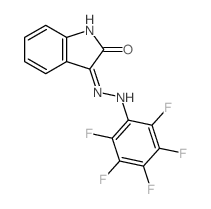 3-[2-(2,3,4,5,6-pentafluorophenyl)hydrazinyl]indol-2-one结构式