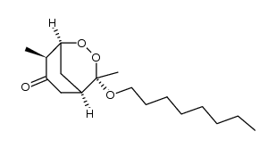 (1S,4S,5R,8S)-4,8-dimethyl-4-(octyloxy)-2,3-dioxabicyclo[3.3.1]nonan-7-one Structure