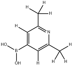 (2,6-bis(methyl-d3)pyridin-4-yl-3,5-d2)boronic acid structure