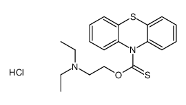 O-[2-(diethylamino)ethyl] phenothiazine-10-carbothioate,hydrochloride Structure