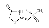 (2E)-2-(methylsulfonylmethylidene)-1,3-thiazolidin-4-one Structure