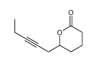 tetrahydro-6-(2-pentynyl)-2H-pyran-2-one Structure