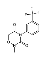 2-methyl-4-[3-(trifluoromethyl)phenyl]-1,2,4-oxadiazinane-3,5-dione结构式