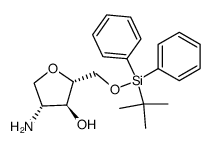 2(R)-(tert-butyldimethylsilyloxymethyl)-4(R)-aminotetrahydrofuran-3(S)-ol Structure