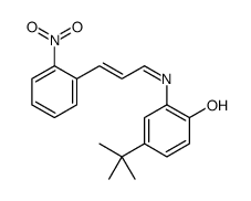 4-tert-butyl-2-[3-(2-nitrophenyl)prop-2-enylideneamino]phenol结构式