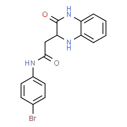 N-(4-BROMO-PHENYL)-2-(3-OXO-1,2,3,4-TETRAHYDRO-QUINOXALIN-2-YL)-ACETAMIDE Structure