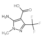 5-氨基-1-甲基-3-三氟甲基-1H-吡唑-4-羧酸结构式