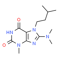 8-(dimethylamino)-7-isopentyl-3-methyl-3,7-dihydro-1H-purine-2,6-dione Structure