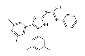 1-[4-(3,5-dimethylphenyl)-5-(2,6-dimethylpyridin-4-yl)-1,3-thiazol-2-yl]-3-phenylurea Structure