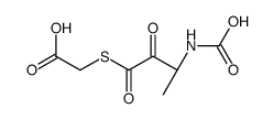 2-[(3R)-3-(carboxyamino)-2-oxobutanoyl]sulfanylacetic acid结构式