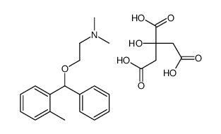 3-carboxy-3,5-dihydroxy-5-oxopentanoate,dimethyl-[2-[(2-methylphenyl)-phenylmethoxy]ethyl]azanium结构式