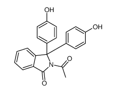 2-acetyl-3,3-bis(4-hydroxyphenyl)isoindol-1-one Structure