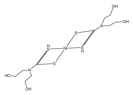 bis(diethanoldithiocarbamato)nickel(II)结构式