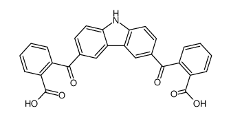 3,6-bis-(2-carboxy-benzoyl)-carbazole结构式