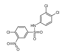 4-chloro-N-(3,4-dichlorophenyl)-3-nitrobenzenesulfonamide Structure