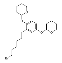 2-(2-(6-bromohexyl)-4-(tetrahydro-2H-pyran-2-yloxy)phenoxy)tetrahydro-2H-pyran Structure