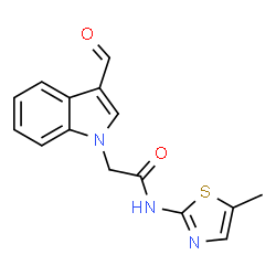 1H-Indole-1-acetamide,3-formyl-N-(5-methyl-2-thiazolyl)-(9CI) picture