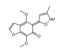 4,7-dimethoxy-5-(3-methyl-2H-1,2-oxazol-5-ylidene)-1-benzofuran-6-one Structure