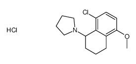 1-(8-chloro-5-methoxy-1,2,3,4-tetrahydronaphthalen-1-yl)pyrrolidine,hydrochloride Structure